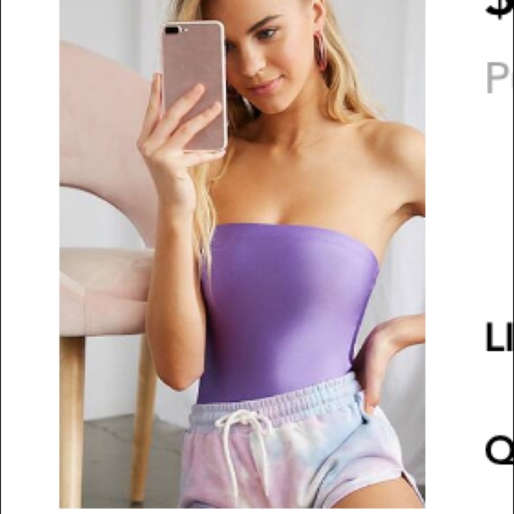 Metallic purple bodysuit